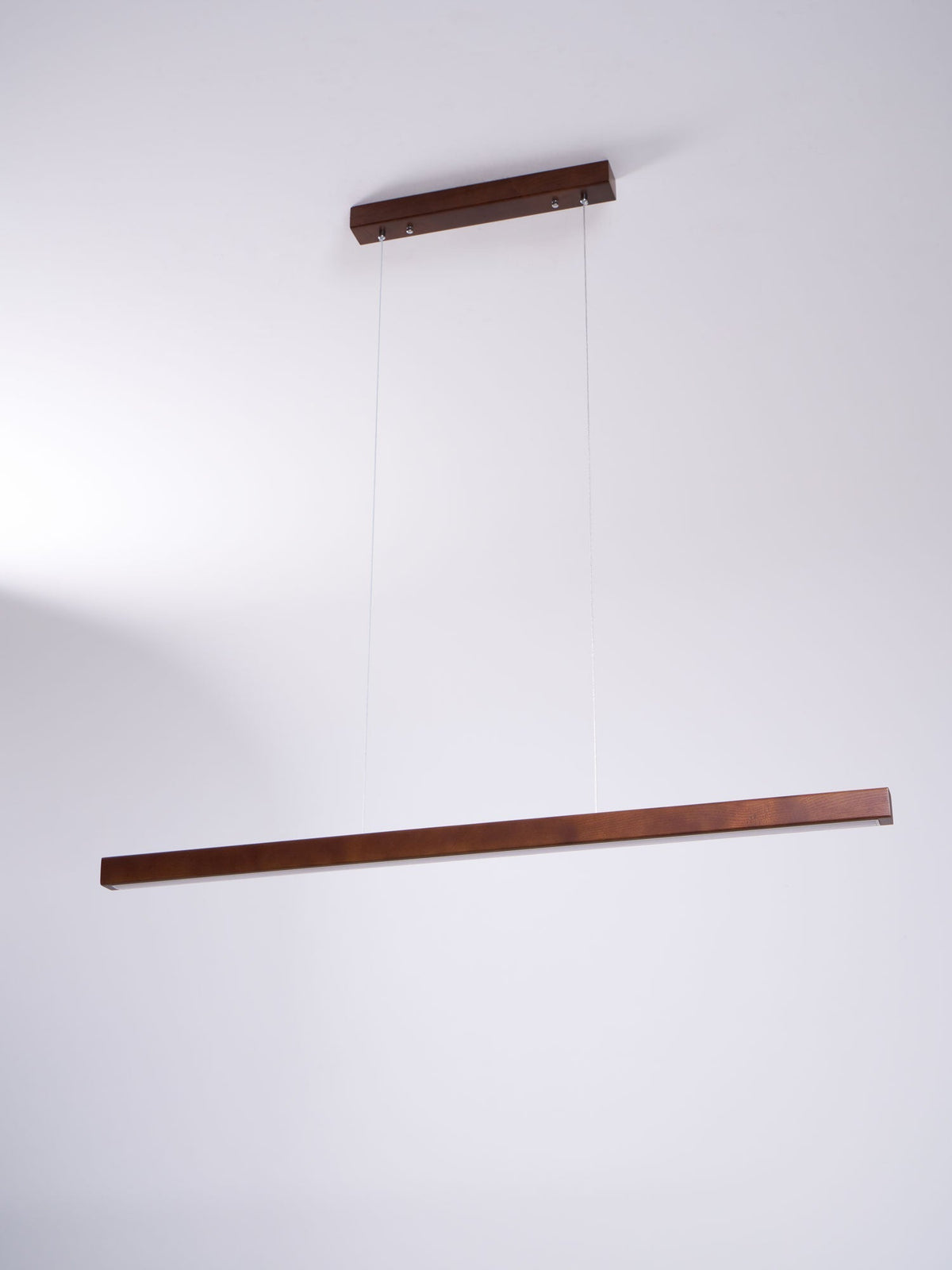 Aro lámpara colgante lineal de madera