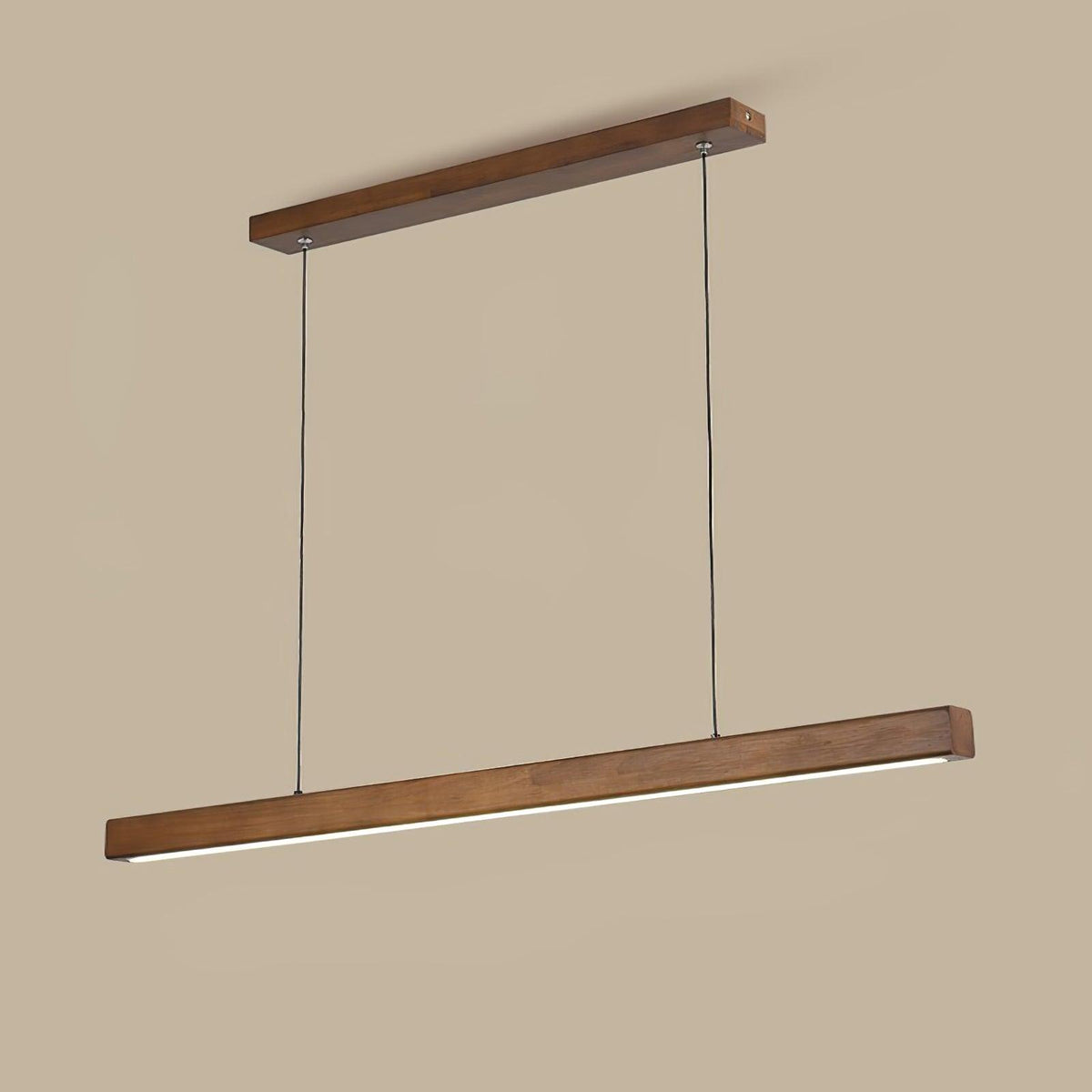 Aro lámpara colgante lineal de madera