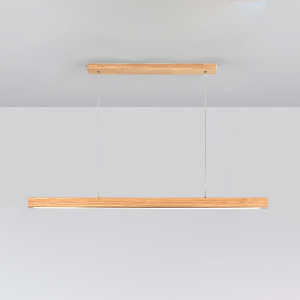 Aro lámpara colgante lineal de madera