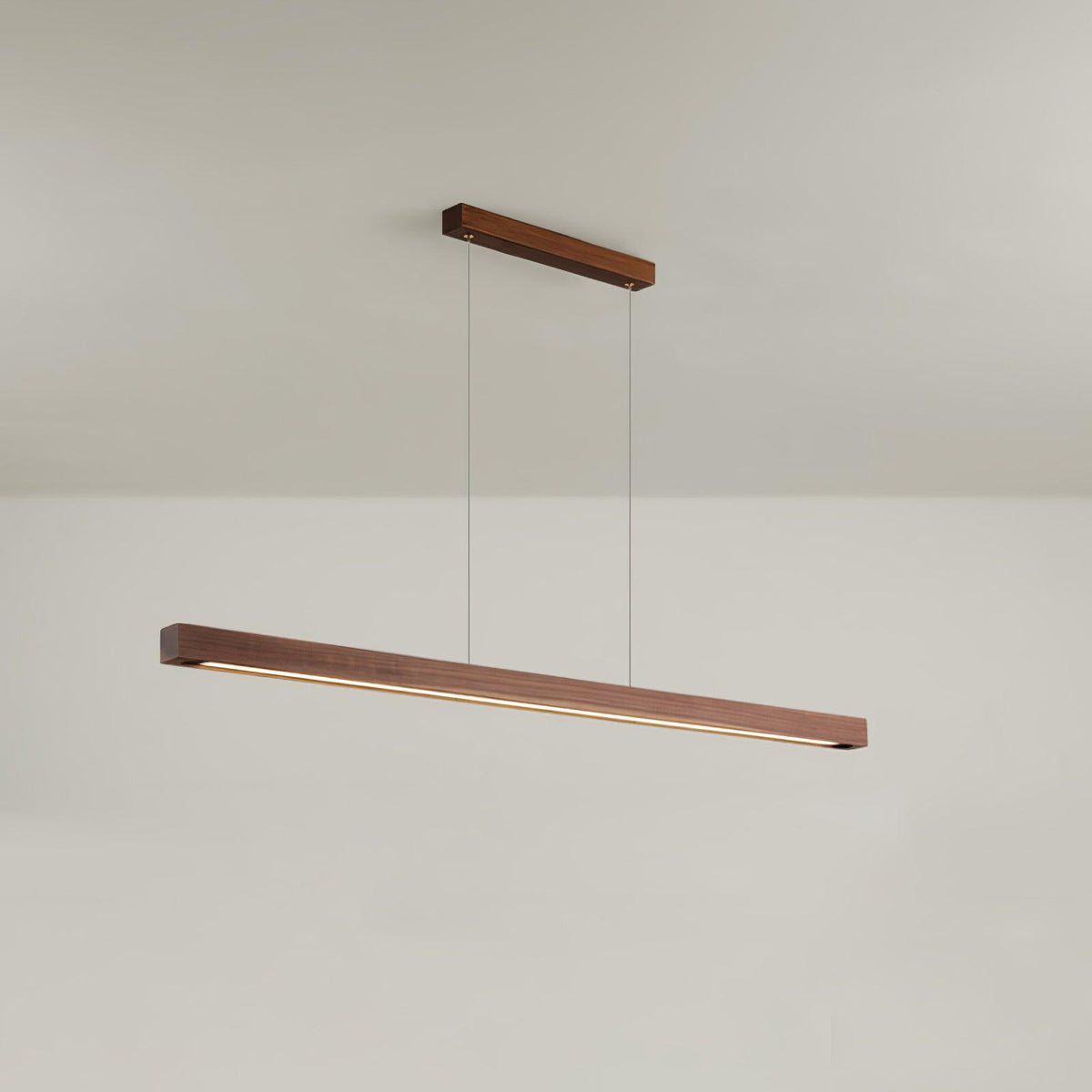 Aro lámpara colgante lineal de madera