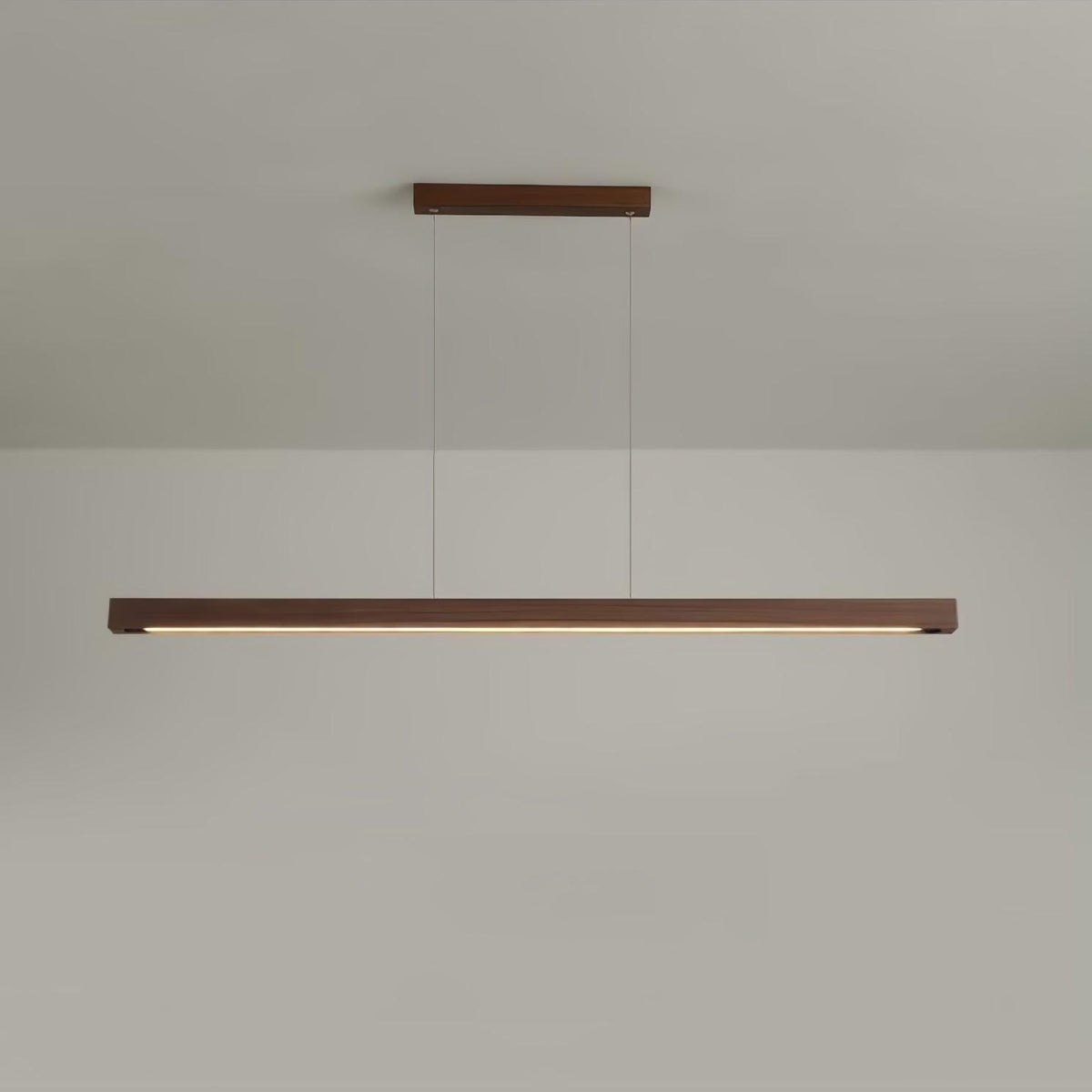 Aro lámpara colgante lineal de madera