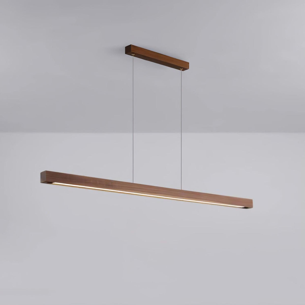 Aro lámpara colgante lineal de madera