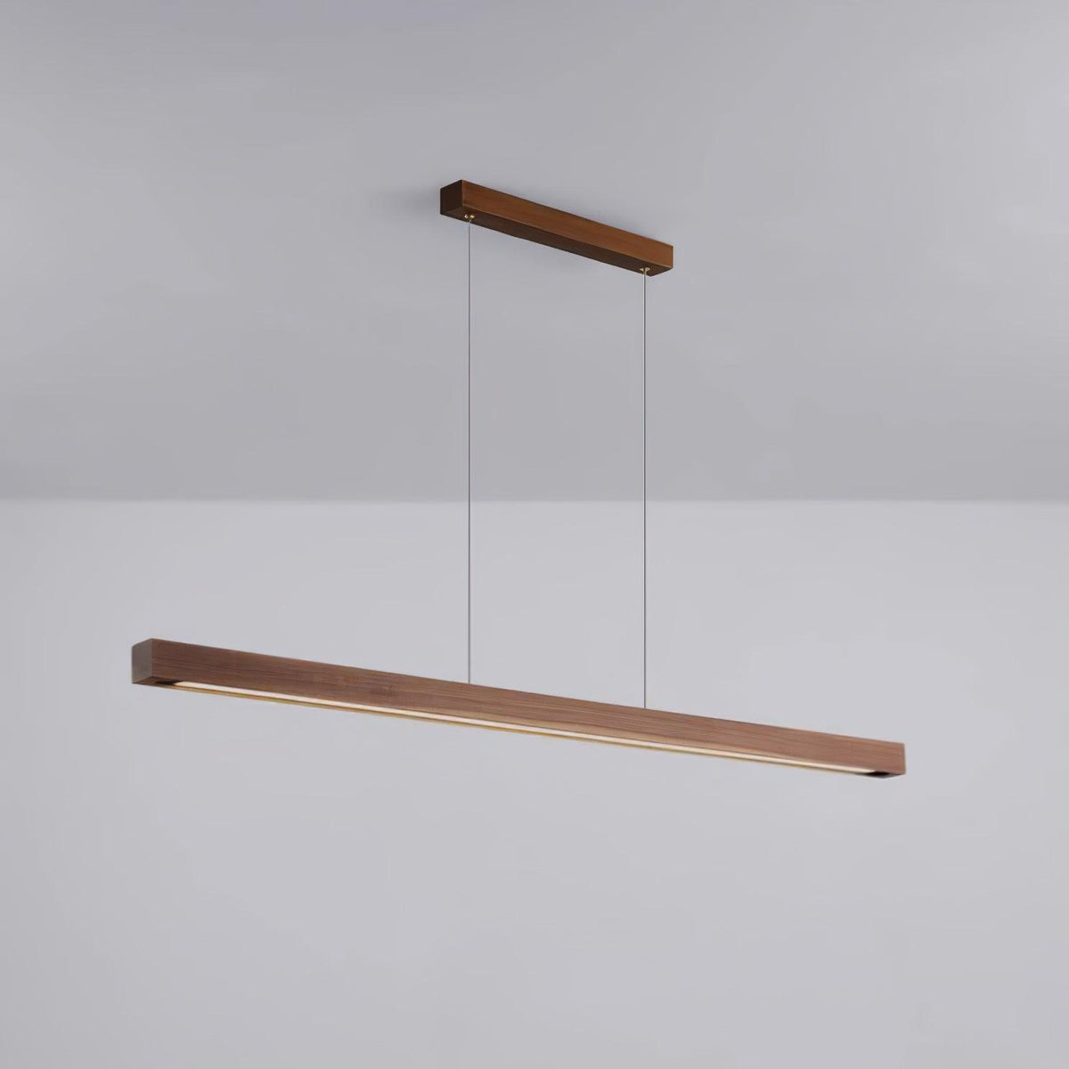 Aro lámpara colgante lineal de madera