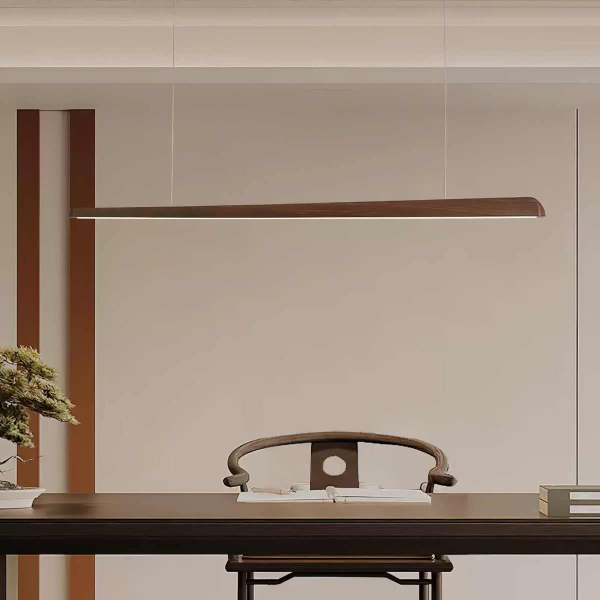 Sylanaya lámpara colgante de madera minimalista