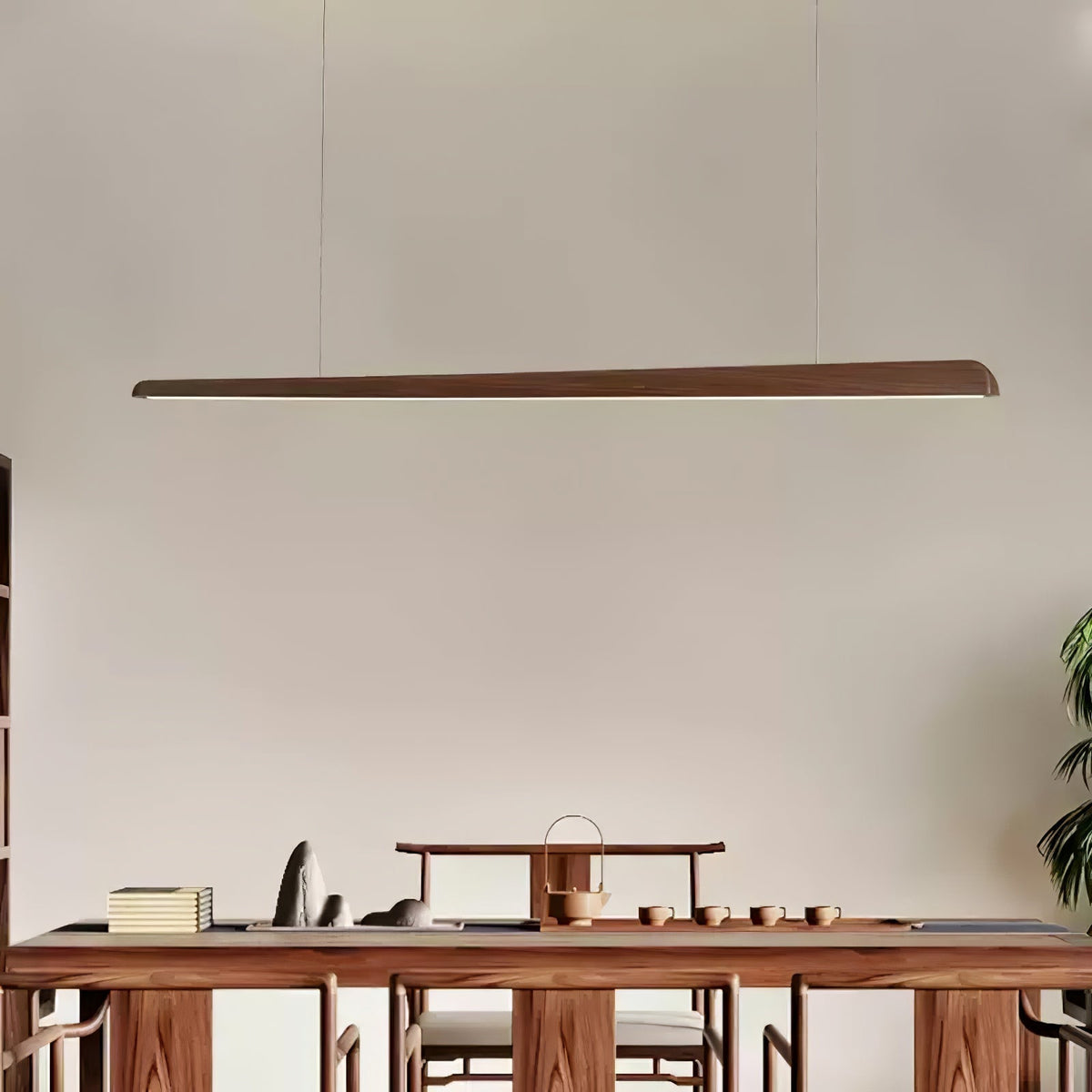 Sylanaya lámpara colgante de madera minimalista