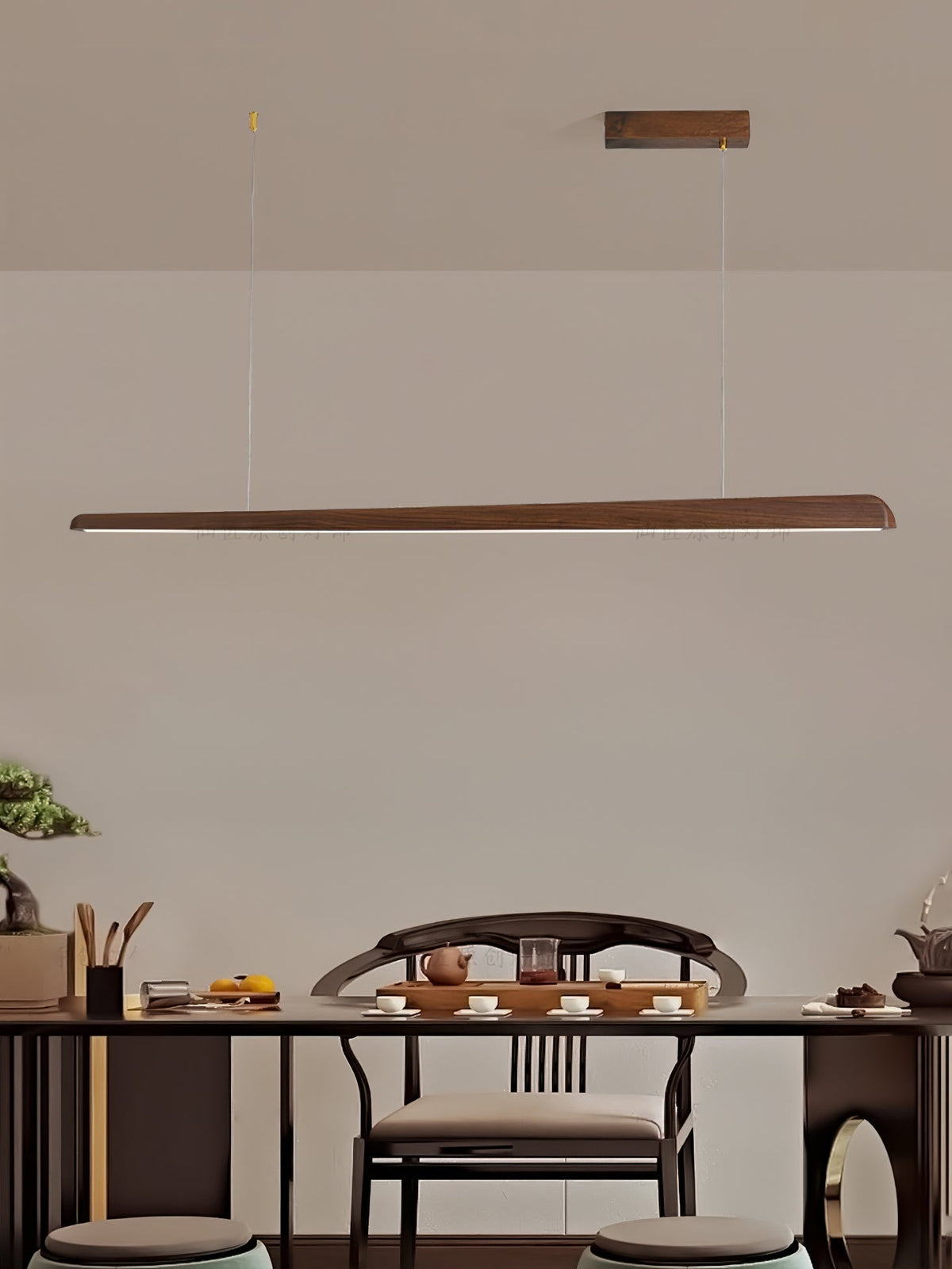Sylanaya lámpara colgante de madera minimalista