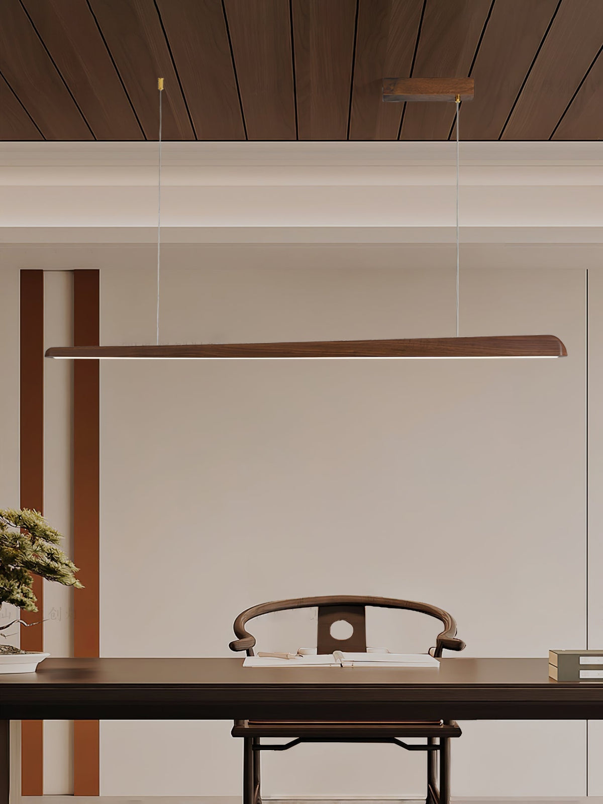 Sylanaya lámpara colgante de madera minimalista
