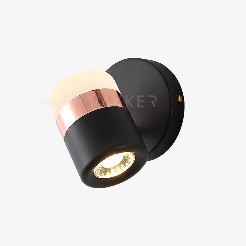 Liorinora aplique de pared negro vidrio regulable