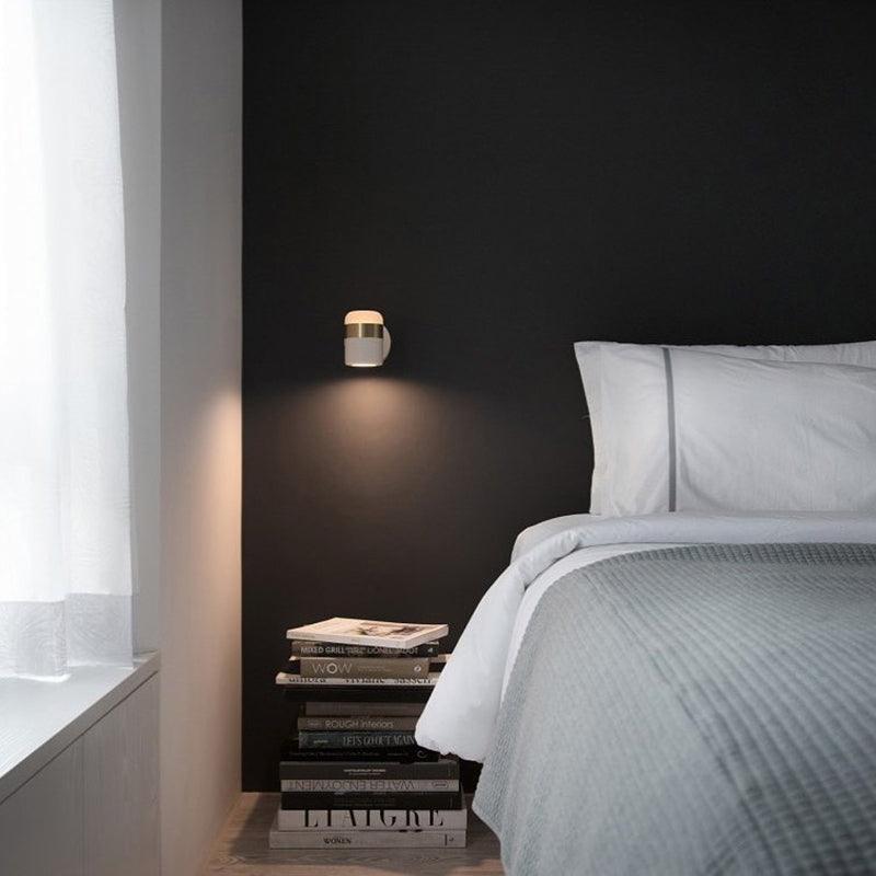 Liorinora aplique de pared negro vidrio regulable