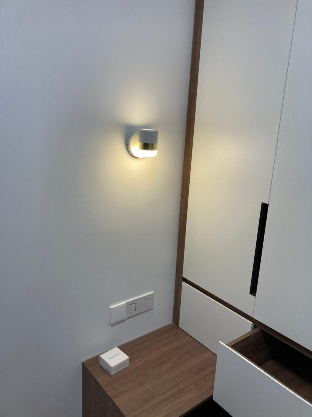 Liorinora aplique de pared negro vidrio regulable