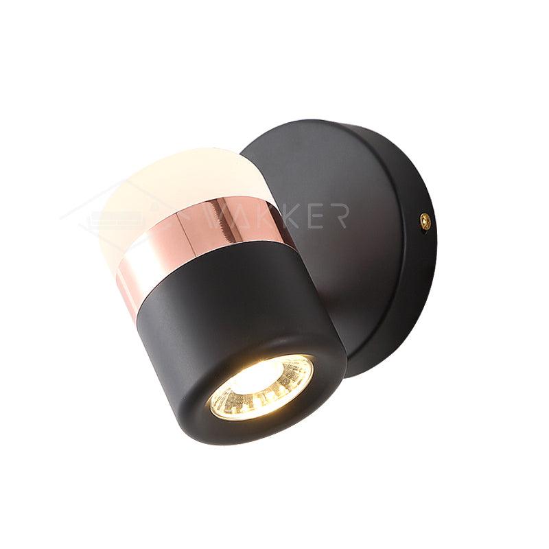 Liorinora aplique de pared negro vidrio regulable