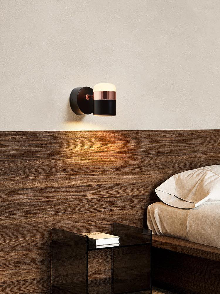Liorinora aplique de pared negro vidrio regulable