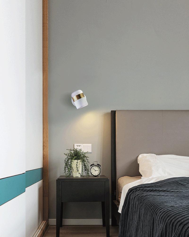 Liorinora aplique de pared negro vidrio regulable