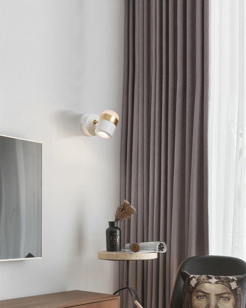 Liorinora aplique de pared negro vidrio regulable