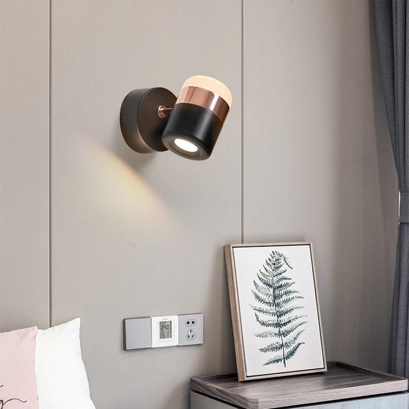 Liorinora aplique de pared negro vidrio regulable
