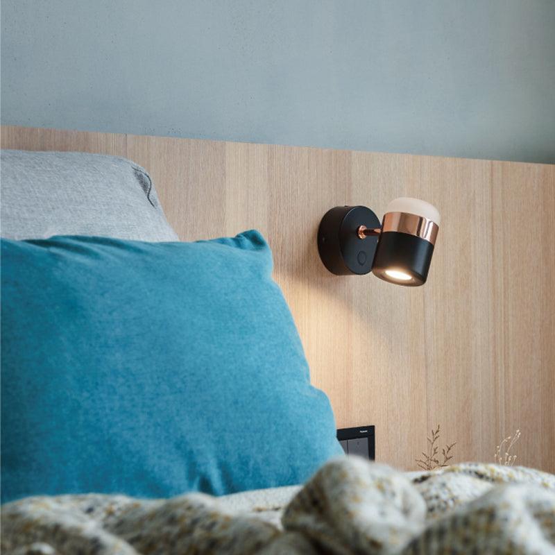 Liorinora aplique de pared negro vidrio regulable