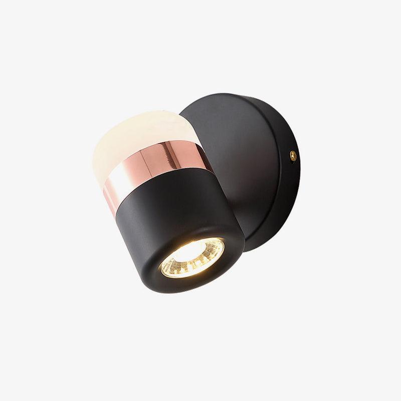 Liorinora aplique de pared negro vidrio regulable