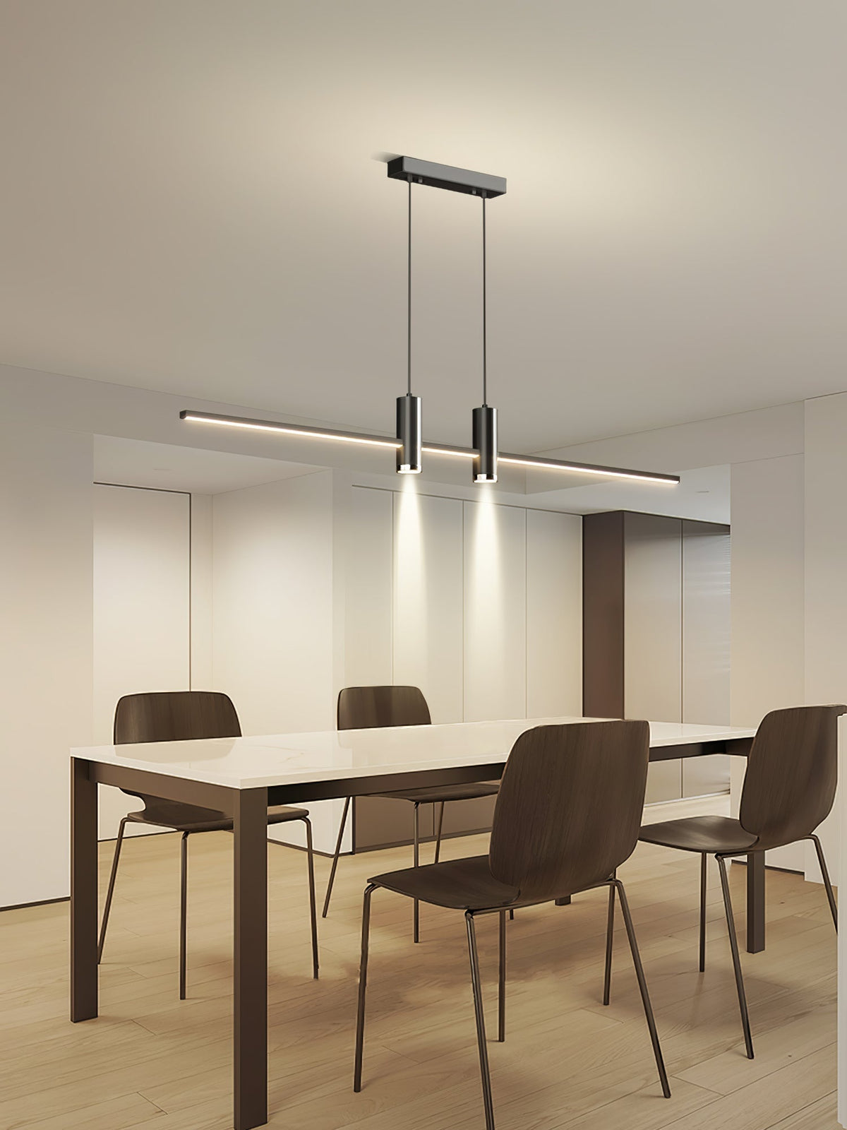 Auroaine lámpara colgante dorada minimalista para comedor