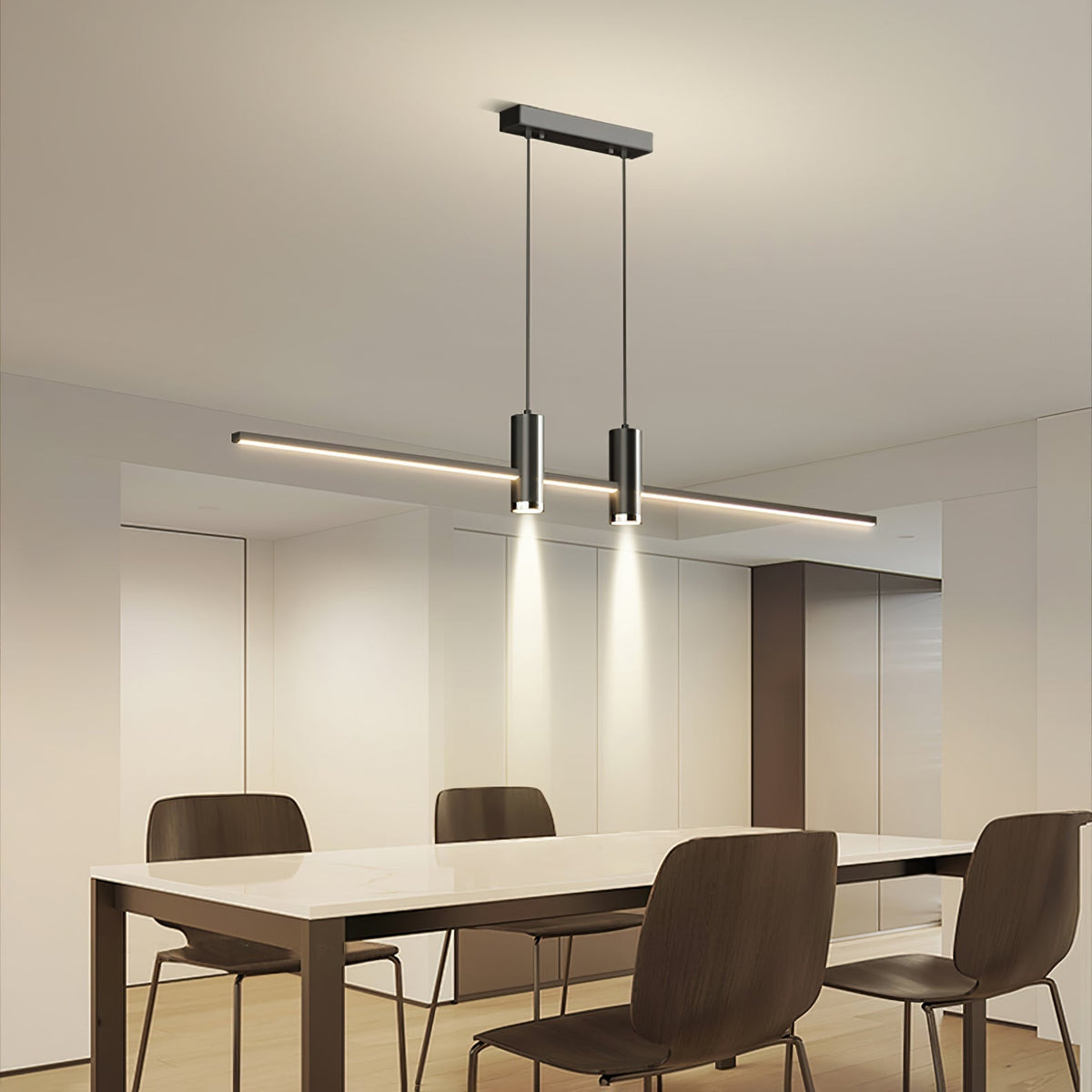 Auroaine lámpara colgante dorada minimalista para comedor