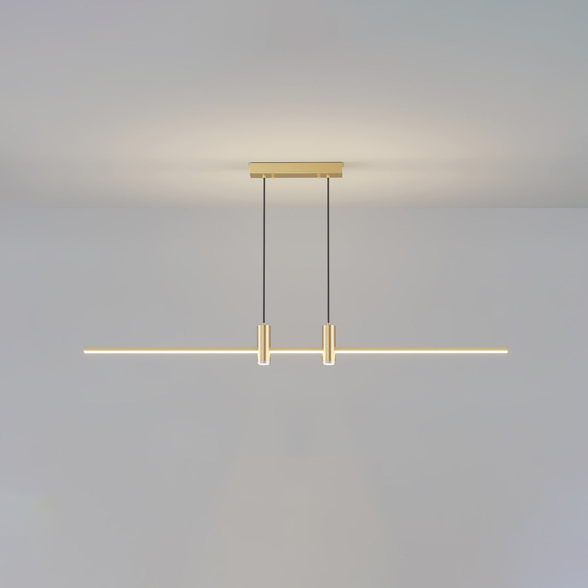 Auroaine lámpara colgante dorada minimalista para comedor