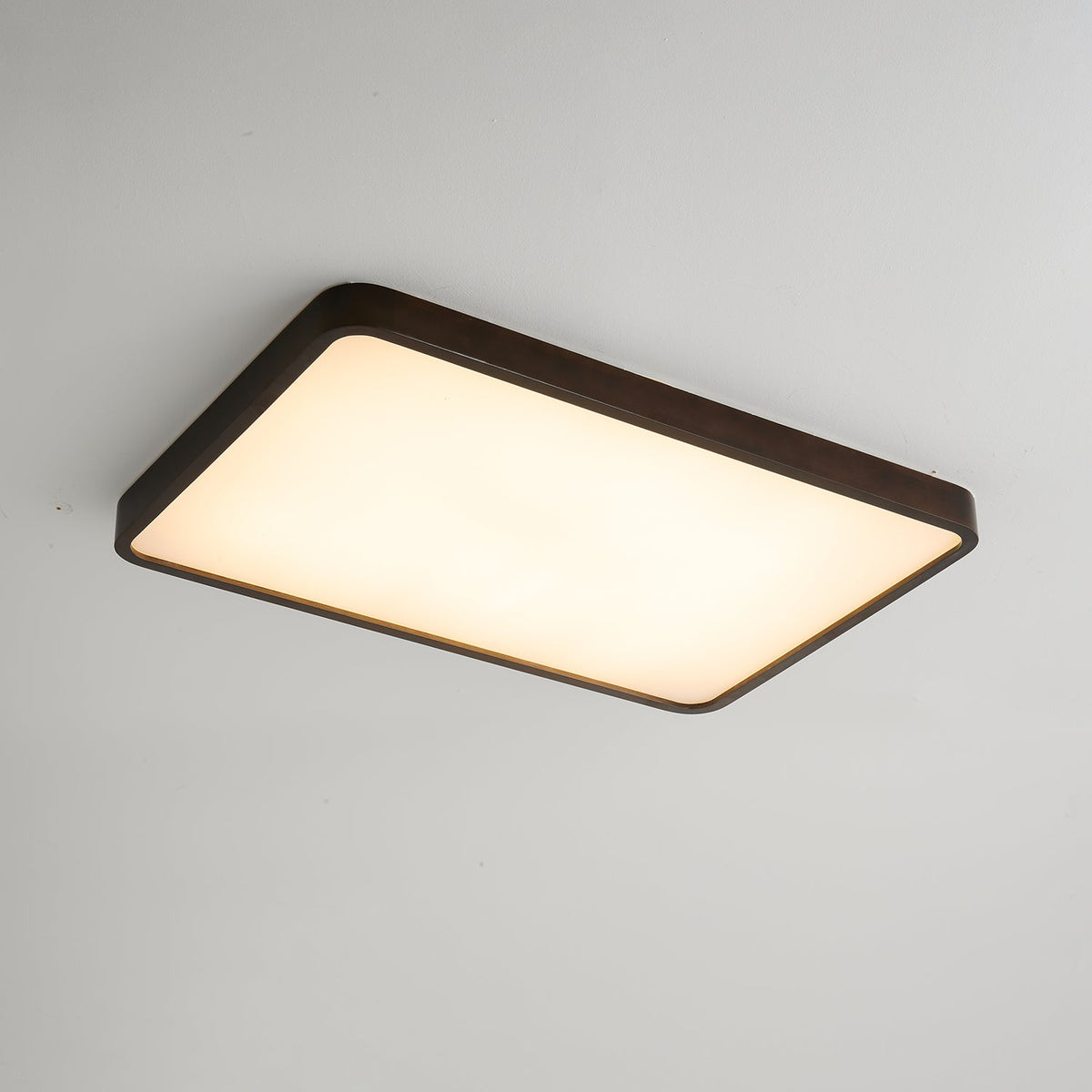 Rinirel lámpara de techo moderna minimalista rectangular de madera