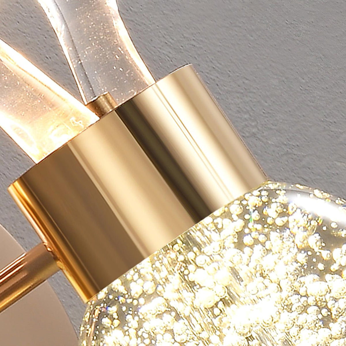 Cexi aplique de pared postmoderno lujo ciervo cristal