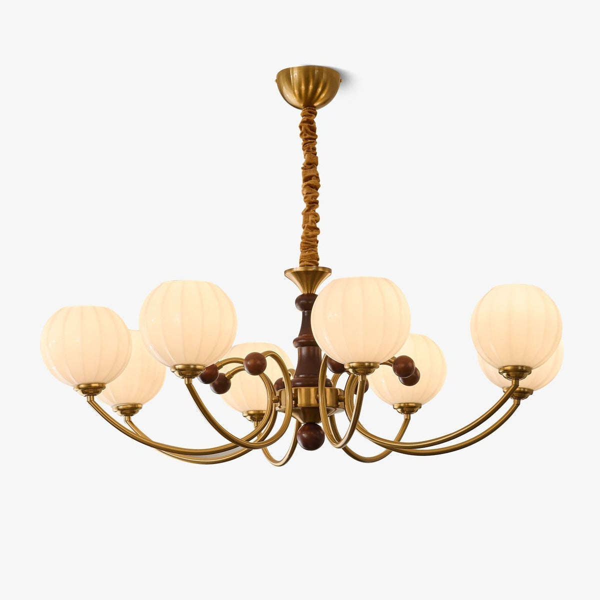 Omirara lámpara de araña Elegancia tradicional vintage de madera