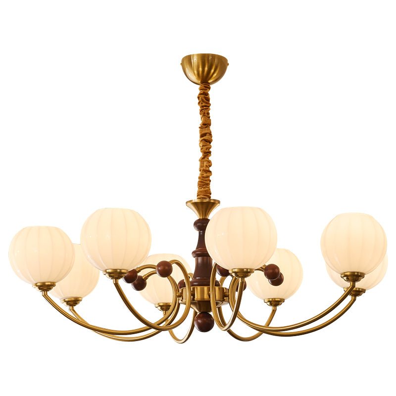 Omirara lámpara de araña Elegancia tradicional vintage de madera