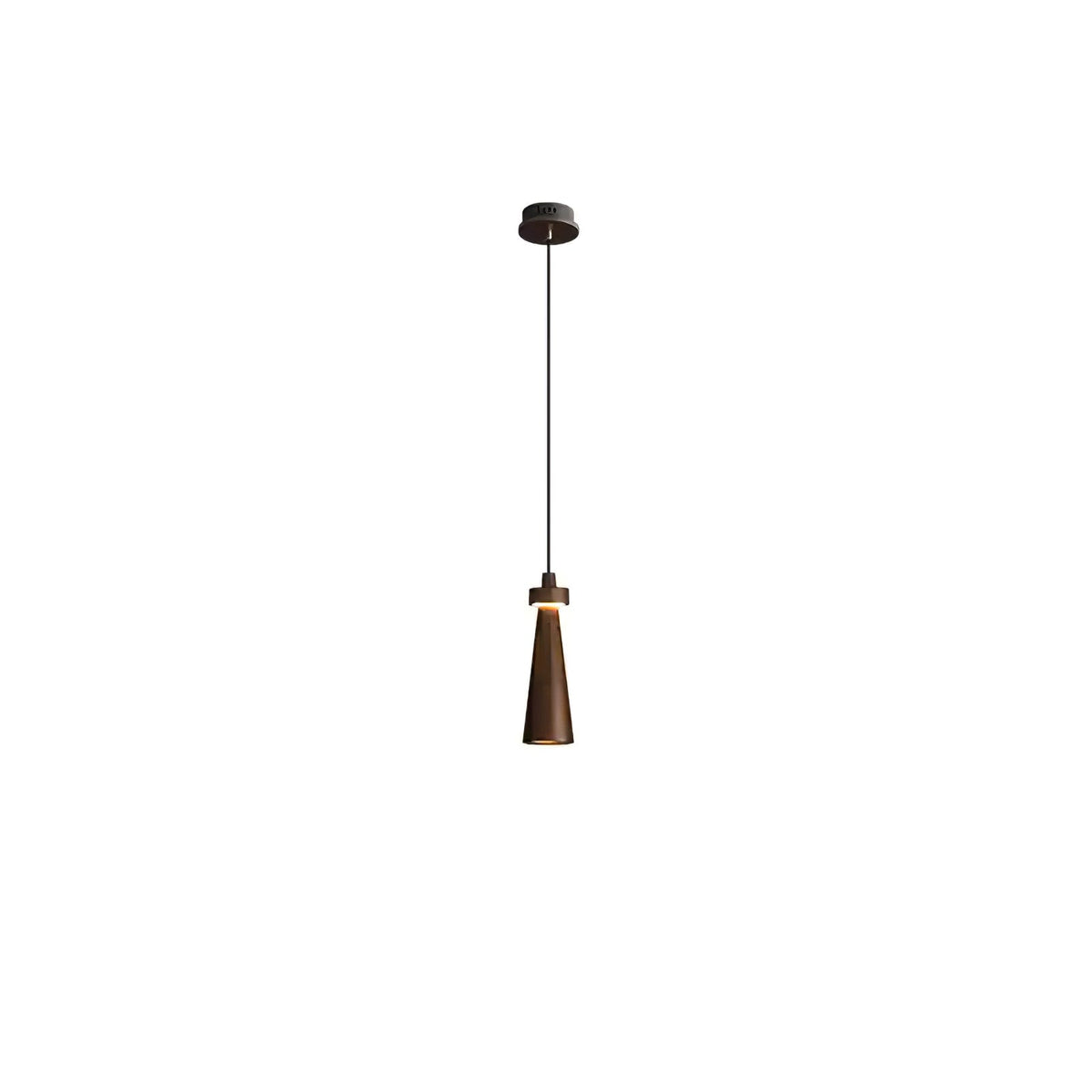 Taper Lámpara Colgante Negro Minimalista Madera