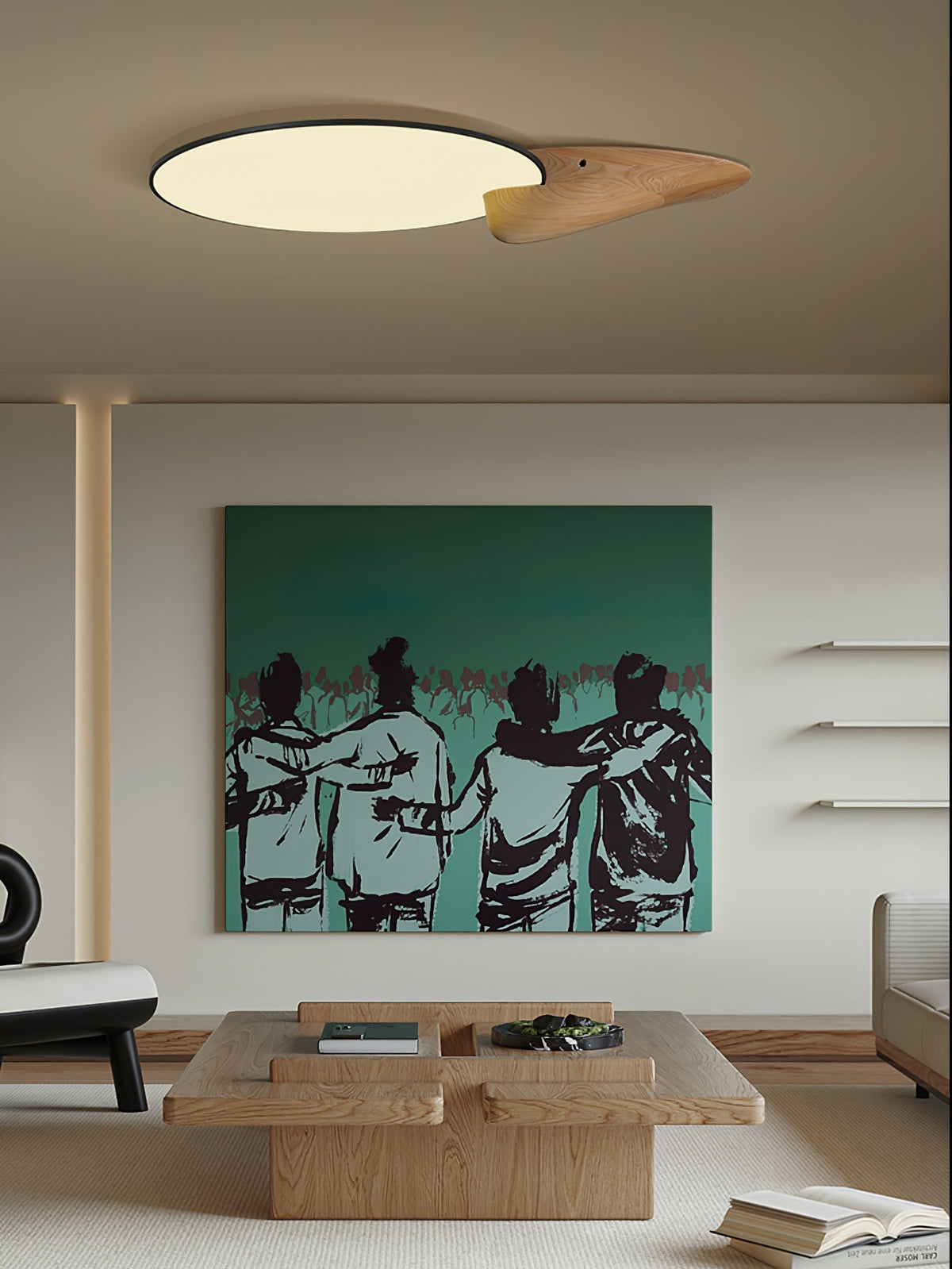 Zovenel Premium lámpara de techo de madera elegancia Peak