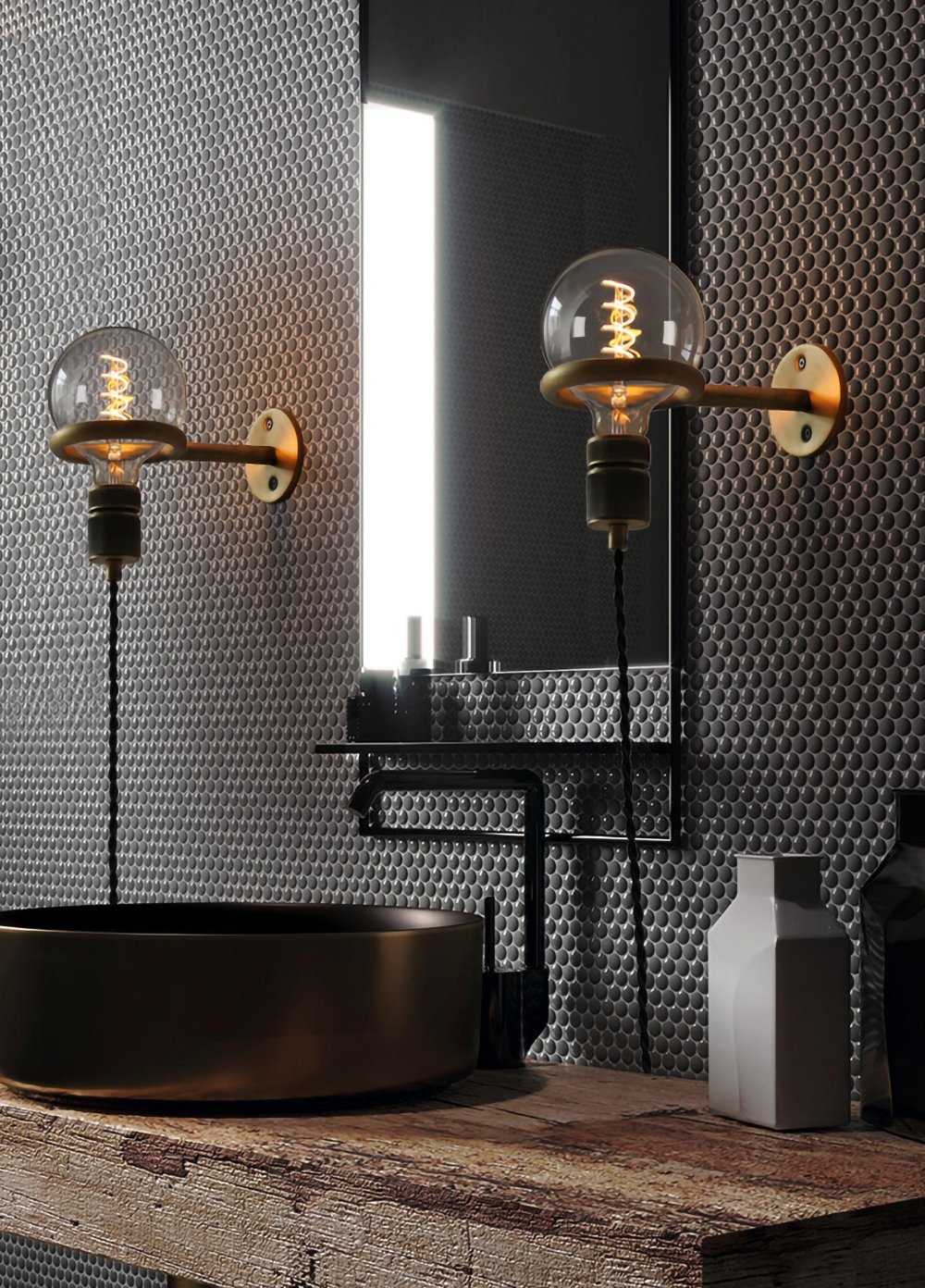 Evmaror aplique de pared elegancia minimalista de vidrio