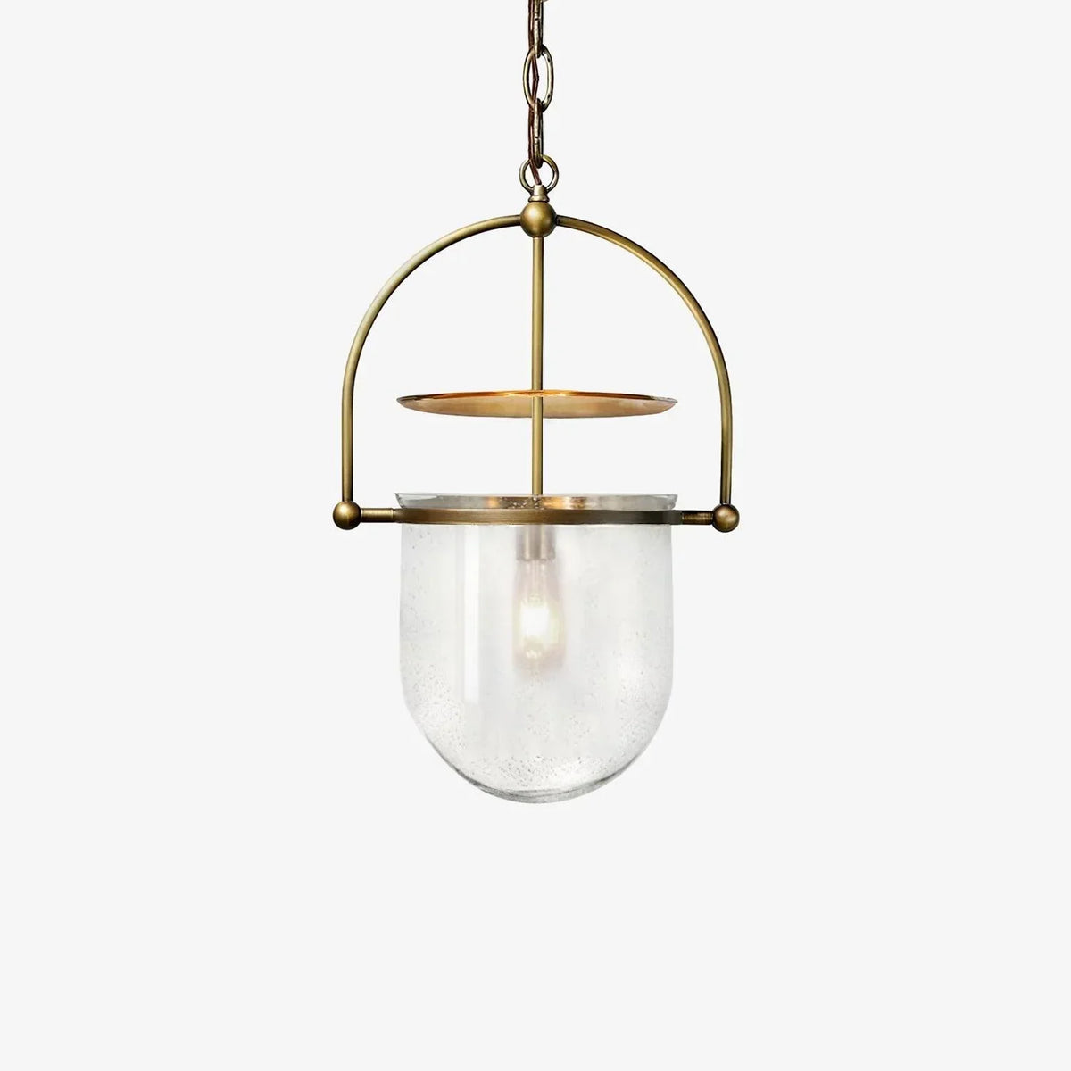 June Unusual  Glass Amber Clear Pendant Light