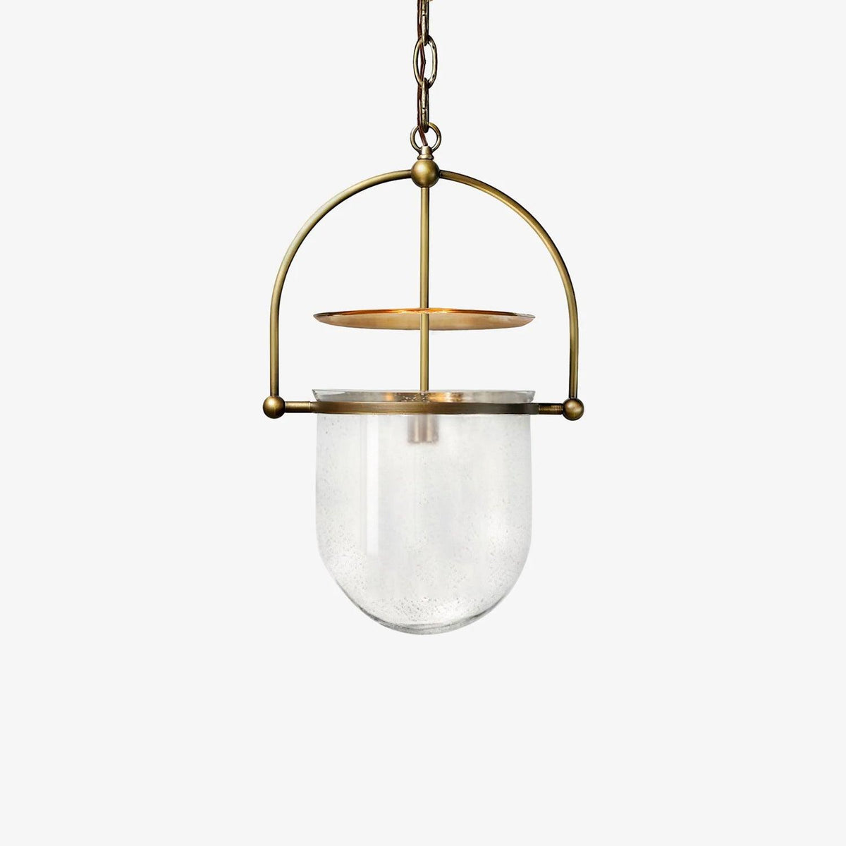 Velanaya lámpara colgante de vidrio con latón estilo vintage para sala de estar