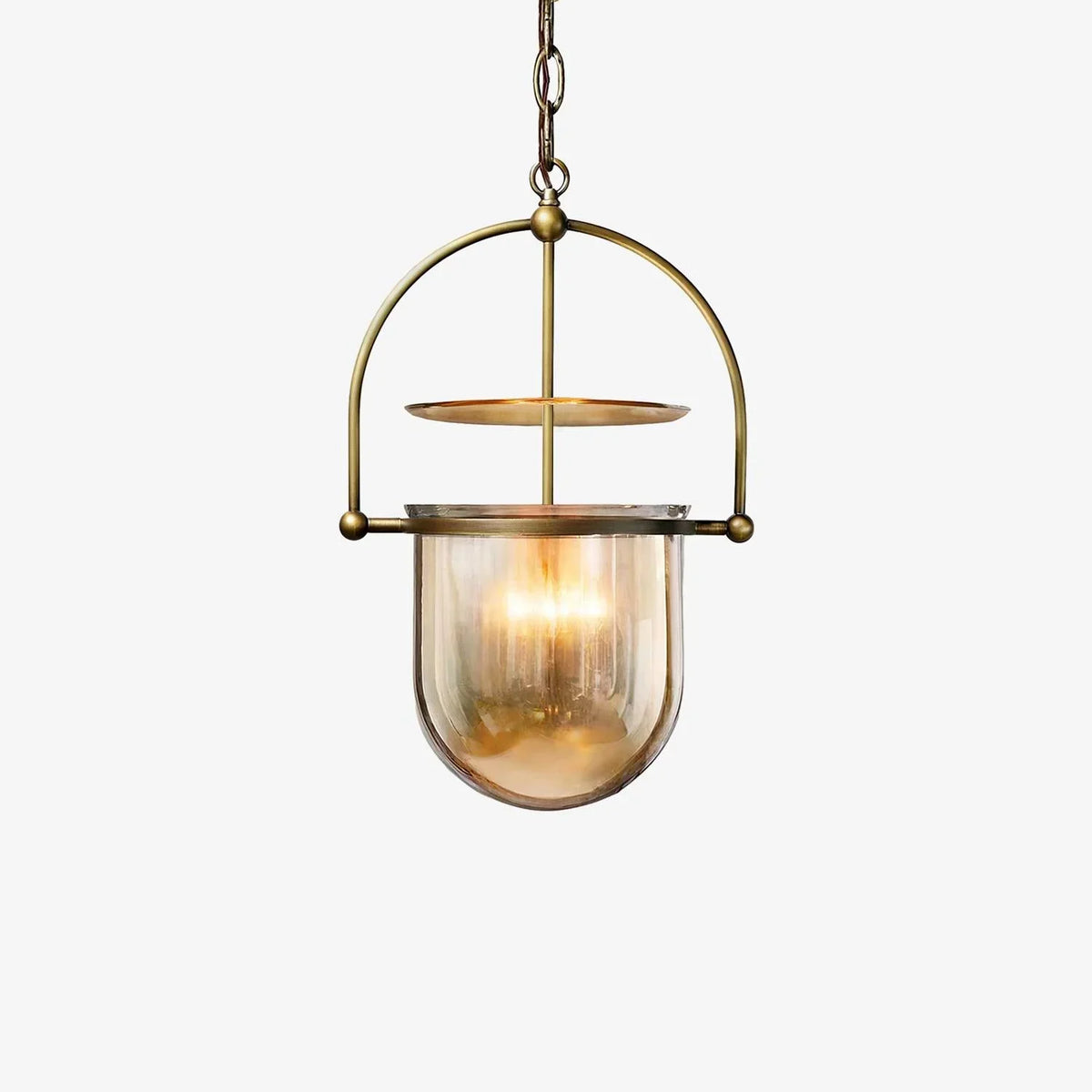 June Unusual  Glass Amber Clear Pendant Light