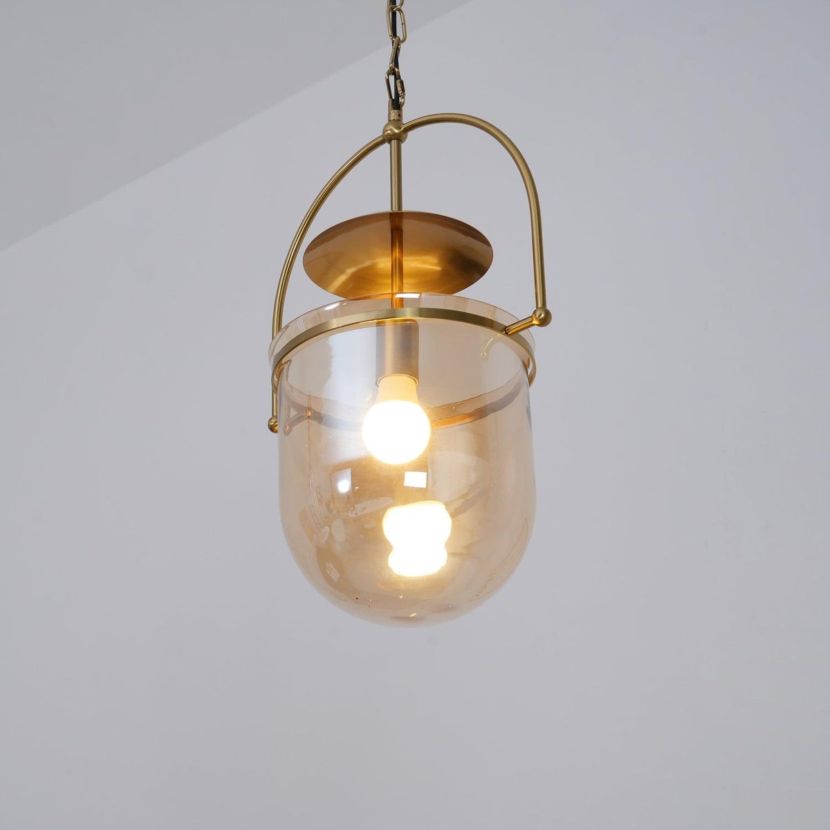 Velanaya lámpara colgante de vidrio con latón estilo vintage para sala de estar