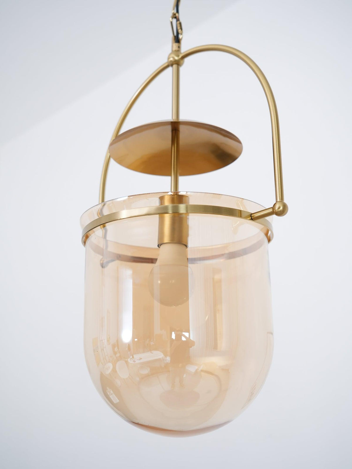 Velanaya lámpara colgante de vidrio con latón estilo vintage para sala de estar