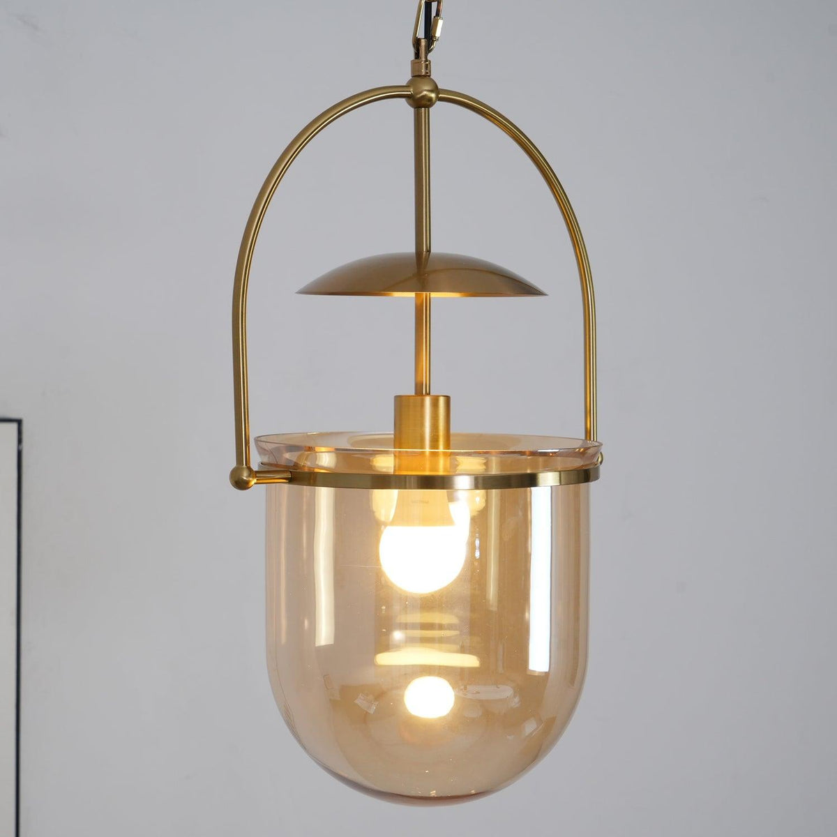 Velanaya lámpara colgante de vidrio con latón estilo vintage para sala de estar