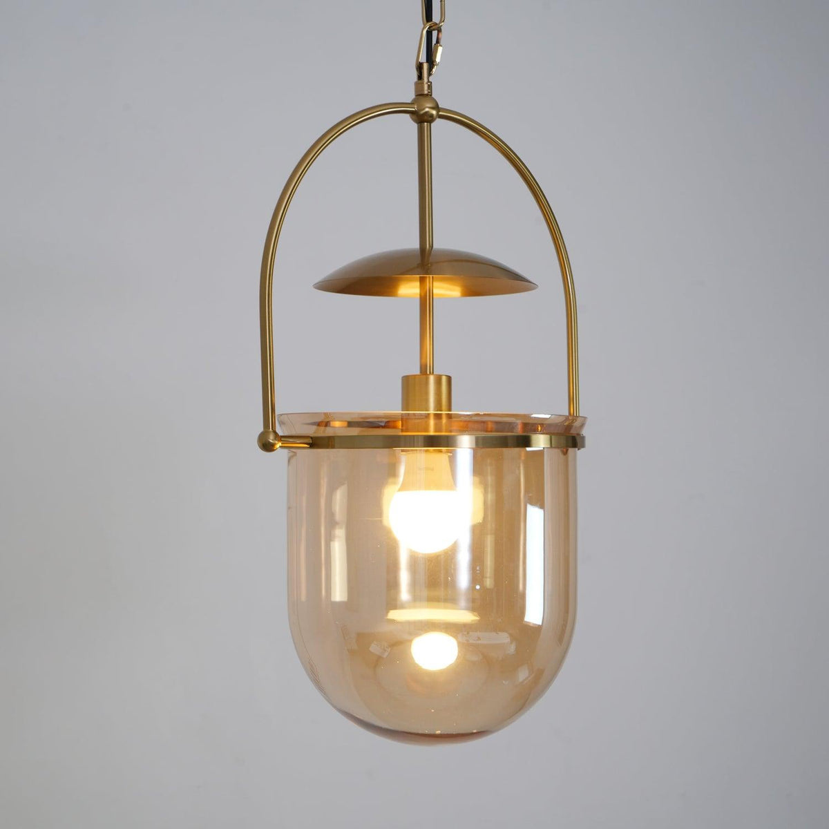 Velanaya lámpara colgante de vidrio con latón estilo vintage para sala de estar