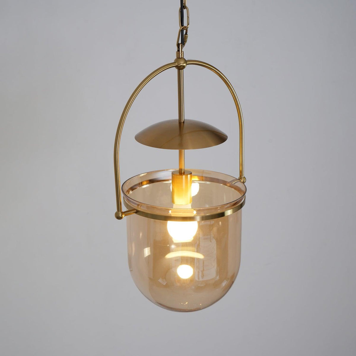 Velanaya lámpara colgante de vidrio con latón estilo vintage para sala de estar