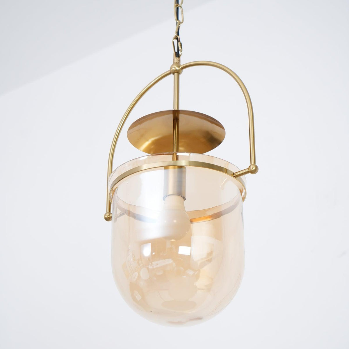 Velanaya lámpara colgante de vidrio con latón estilo vintage para sala de estar