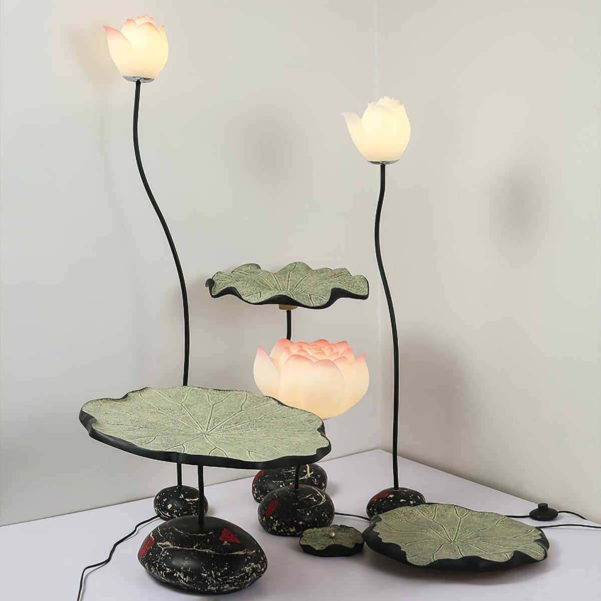 Arixen lámpara de pie elegante de lotus