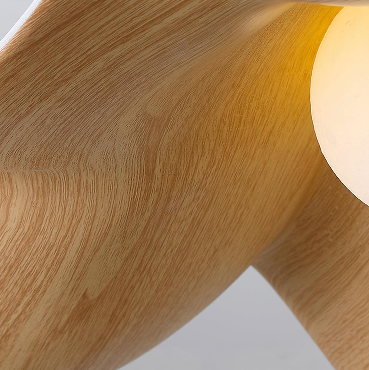 Belenor lámpara de techo Lotus Leaf con acabado de madera y blanco