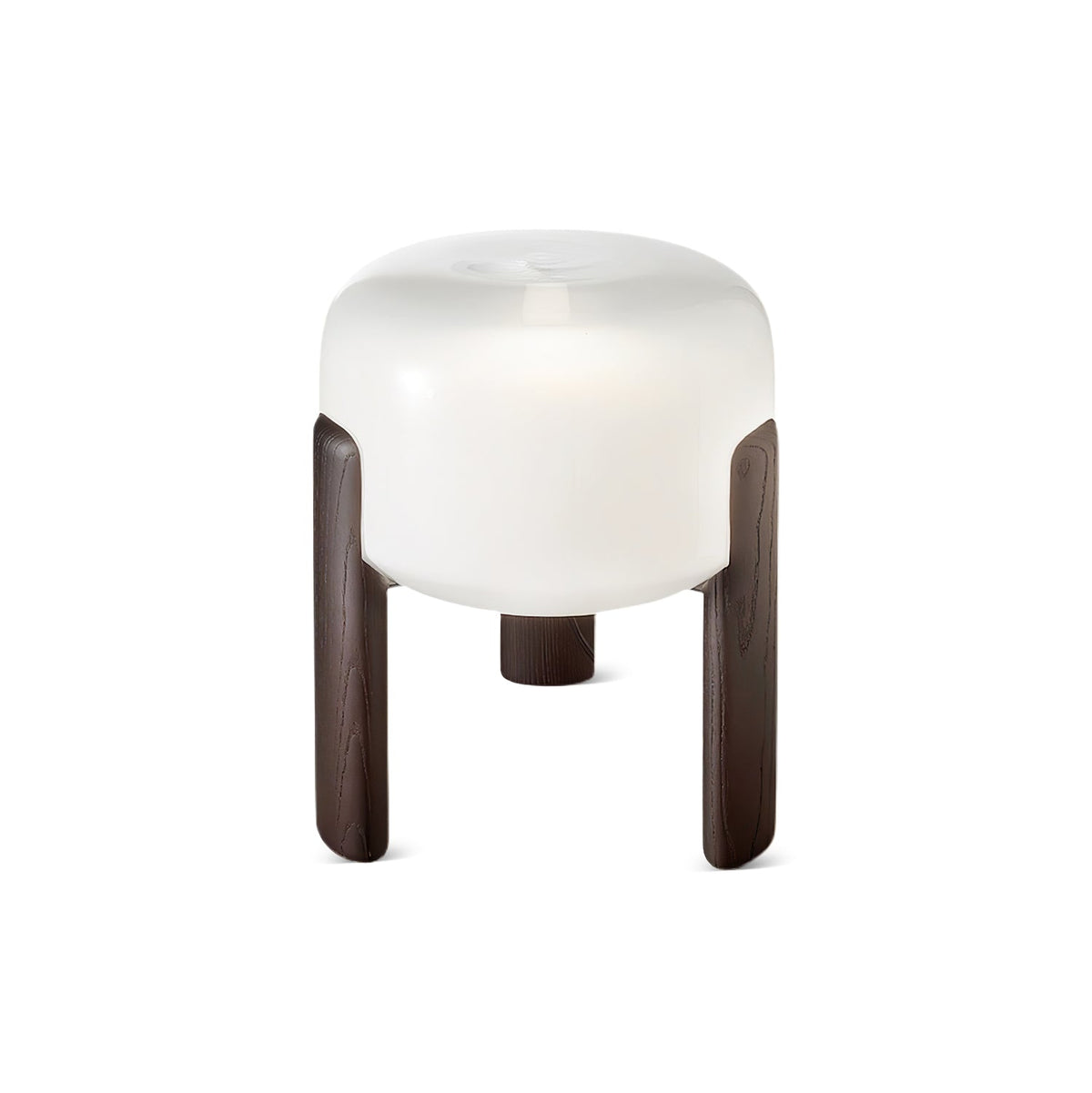 Elden lámpara de mesa de madera y vidrio
