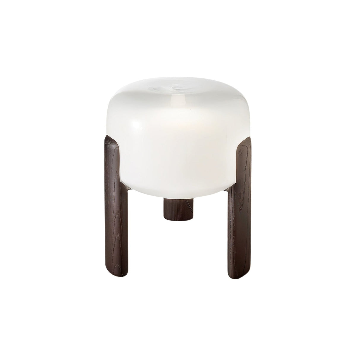 Elden lámpara de mesa de madera y vidrio