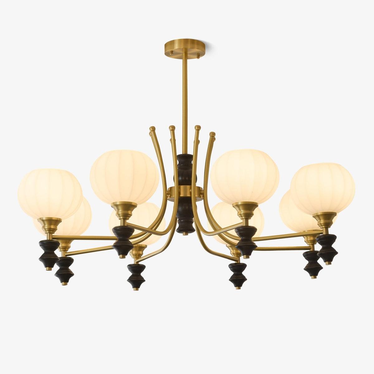 Zavenen lámpara de araña tradicional elegancia vintage madera latón