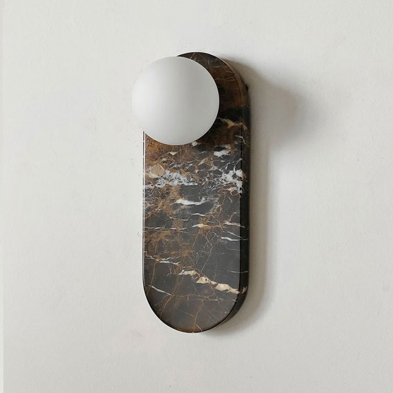 Sysolion aplique de pared moderno minimalista de vidrio y mármol