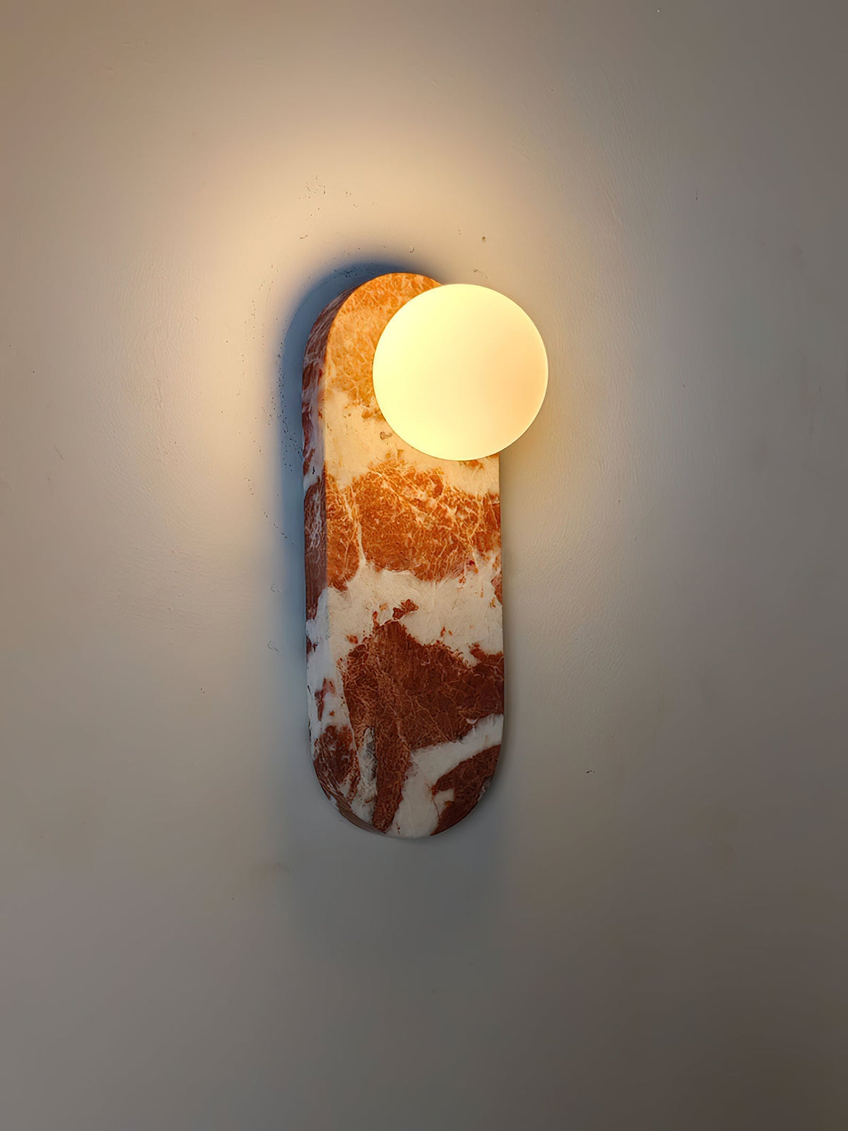 Sysolion aplique de pared moderno minimalista de vidrio y mármol