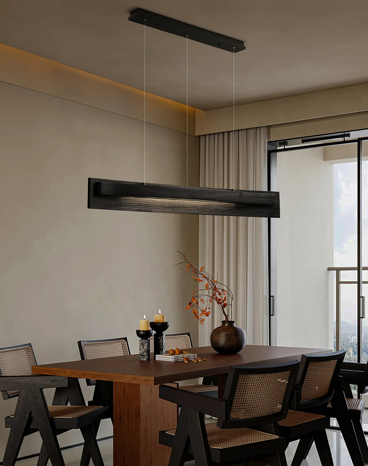 Zaraeyra lámpara colgante minimalista de madera