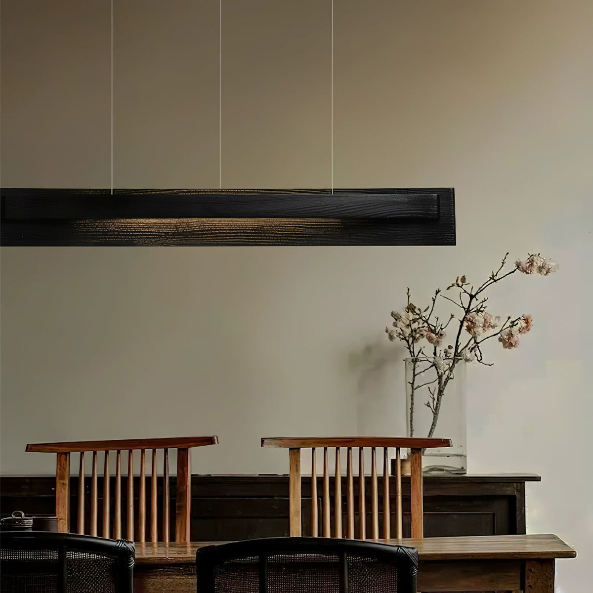 Zaraeyra lámpara colgante minimalista de madera