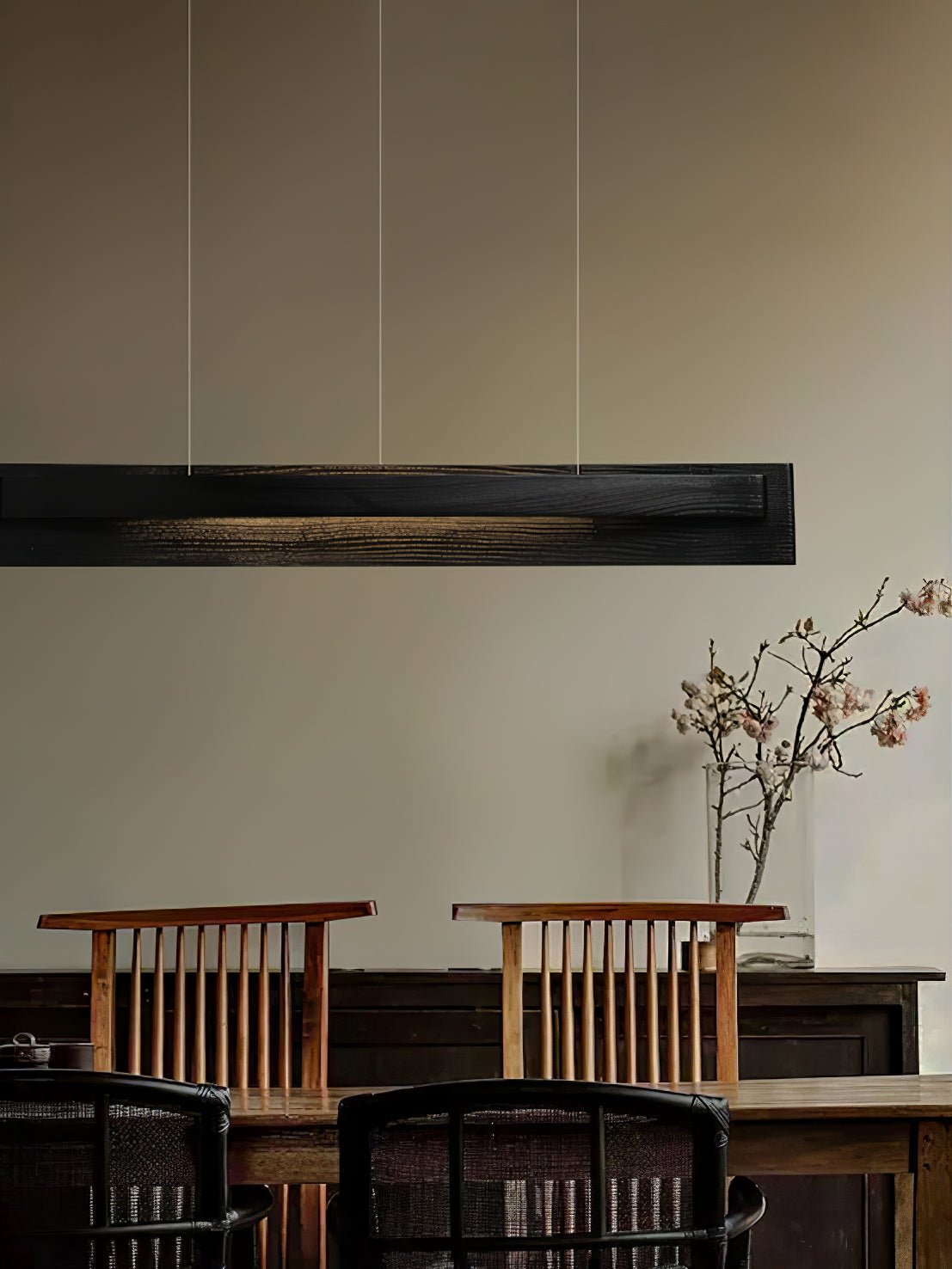 Zaraeyra lámpara colgante minimalista de madera